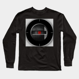 Futuristic Red Cube Art Long Sleeve T-Shirt